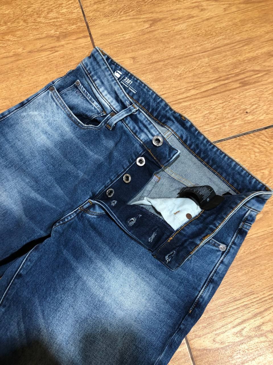 G-Star Vintage G-Star Raw 3301 Straight Tapered Denim Jeans Size 30 Size US 30 / EU 46 - 8 Thumbnail
