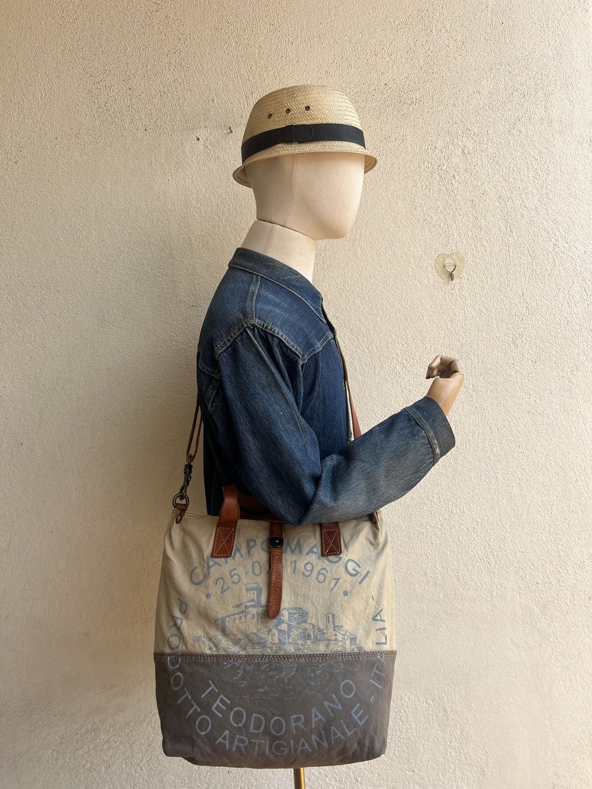 Leather Campomaggi Dirty Fade Canvas Leather 2Way Bag Size ONE SIZE - 2 Thumbnail