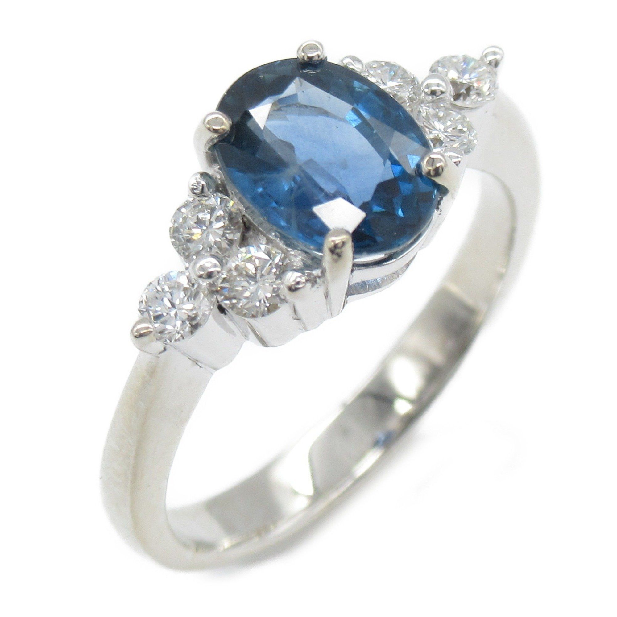 image of Jewelry Sapphire Diamond Ring Ring Blue K18Wg(Whitegold) Sapphire Blue, Women's