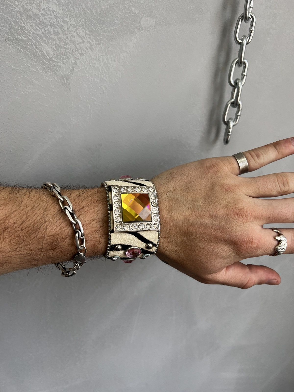 初期 kmrii crash stone leather bracelet Japanese Brand × KMRii