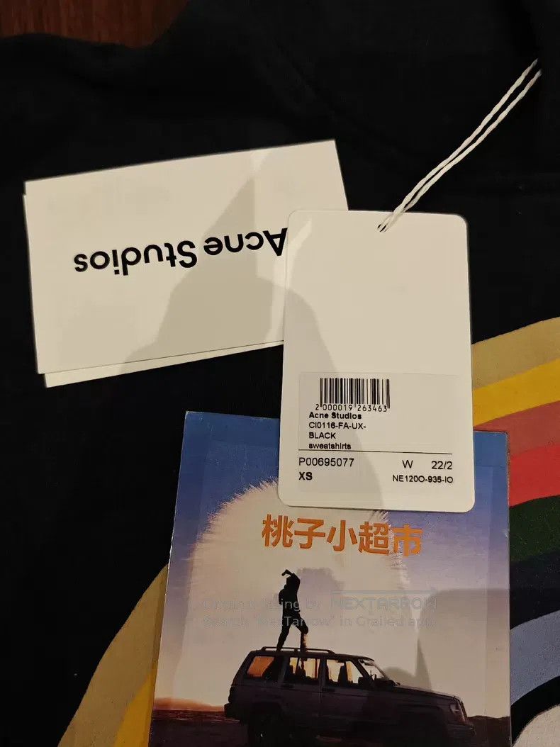 Acne Studios Acne Studios Rainbow Logo Sweatshirt, Black Size US XS / EU 42 / 0 - 5 Thumbnail