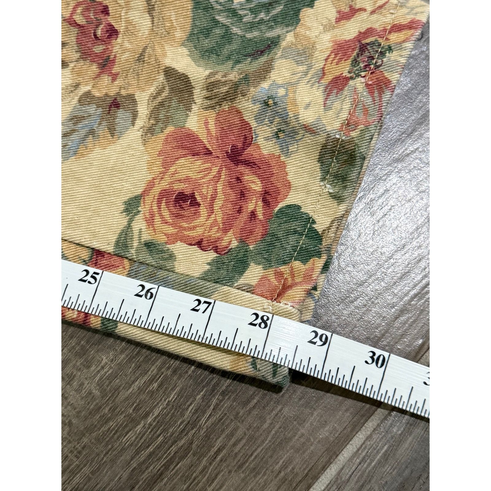 Vintage Vintage 80s 90s Floral Pleated Cotton Woman's Pants Size 14 Size 36" / US 14 / IT 50 - 5 Thumbnail