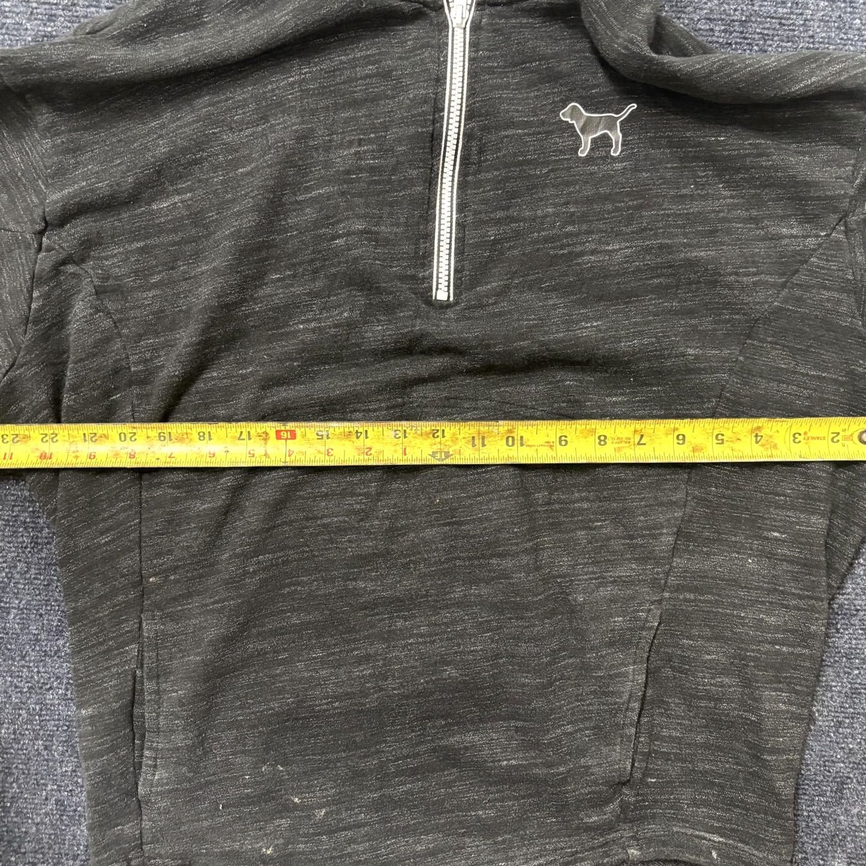 Pinko PINK Victoria's Secret Sweatshirt Womens Small Gray 1/4 Zip Mock Neck College Logo 86 Dog Size S / US 4 / IT 40 - 6 Thumbnail