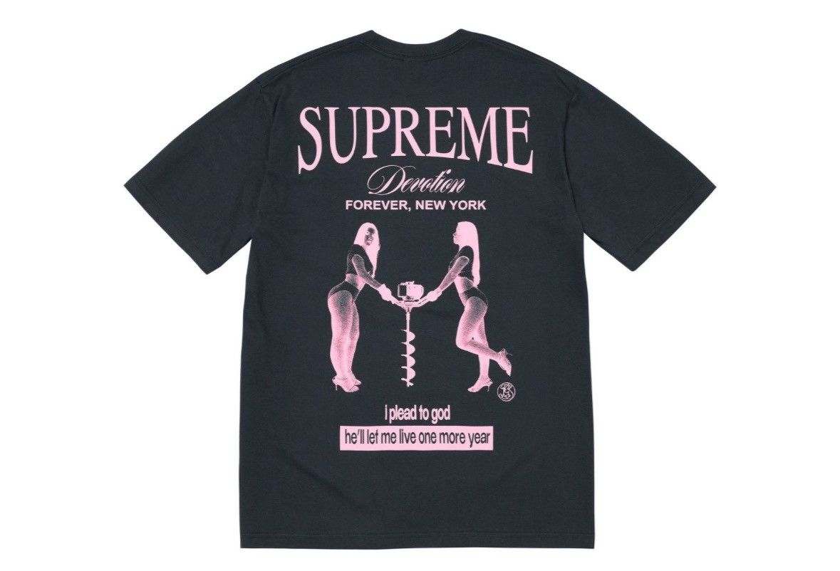 Supreme SUPREME FW25 DEVOTION TEE NAVY SMALL Size US S / EU 44-46 / 1 - 2 Thumbnail
