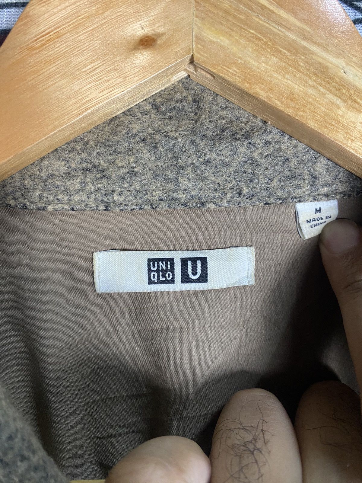 Japanese Brand × Uniqlo 2000s Uniqlo U Lameire Faded Wool Button up Shirt Size US M / EU 48-50 / 2 - 11 Thumbnail