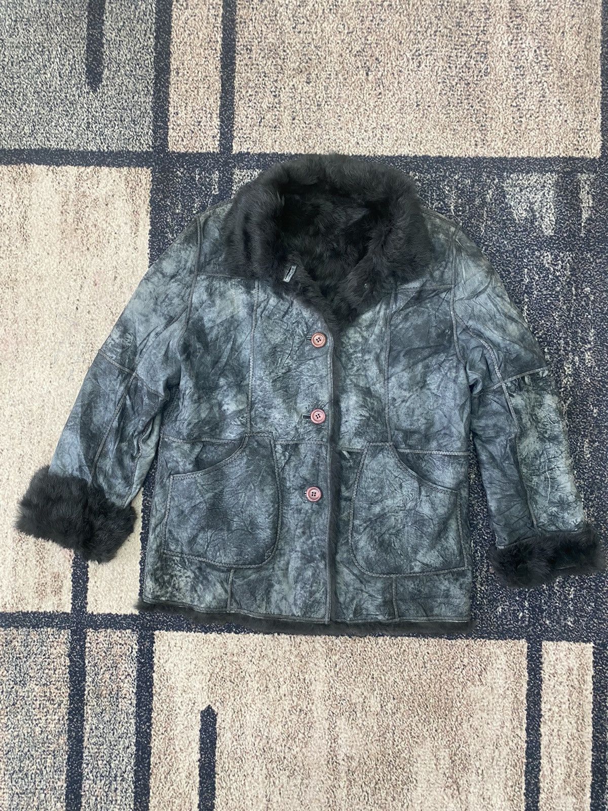 If Six Was Nine × Japanese Brand × Le Grande Bleu (L.G.B.) Japan Oricraf Rabbit Fur leather jacket Size US L / EU 52-54 / 3 - 2 Thumbnail