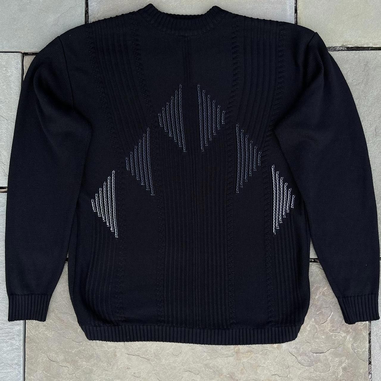 Vintage Vintage 90s Knit Chest Pattern Crewneck Sweater Size US XL / EU 56 / 4 - 1 Thumbnail