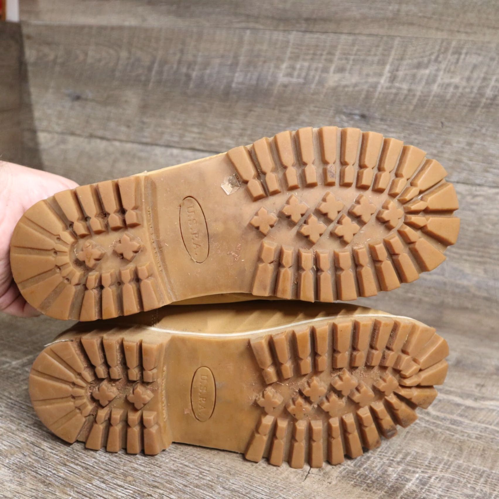Vintage US Polo Assn Owen High Ankle Tan Wheat / Work Boots / Men's Size 9M Size US M / EU 48-50 / 2 - 5 Thumbnail