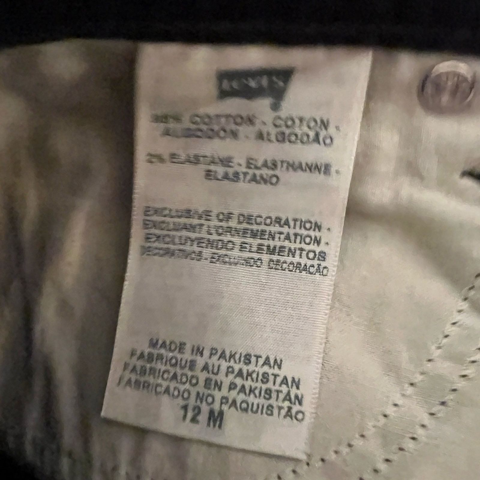 Levi's Levi's 512 Perfectly Skinny Boot Cut Denim Black Jeans 12 Size 34" / US 12 / IT 48 - 9 Thumbnail