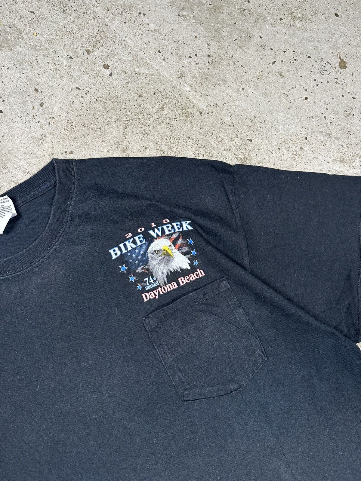 Harley Davidson Vintage Bike Week Daytona Beach Harley Moto Print T Shirt Size US XL / EU 56 / 4 - 6 Thumbnail