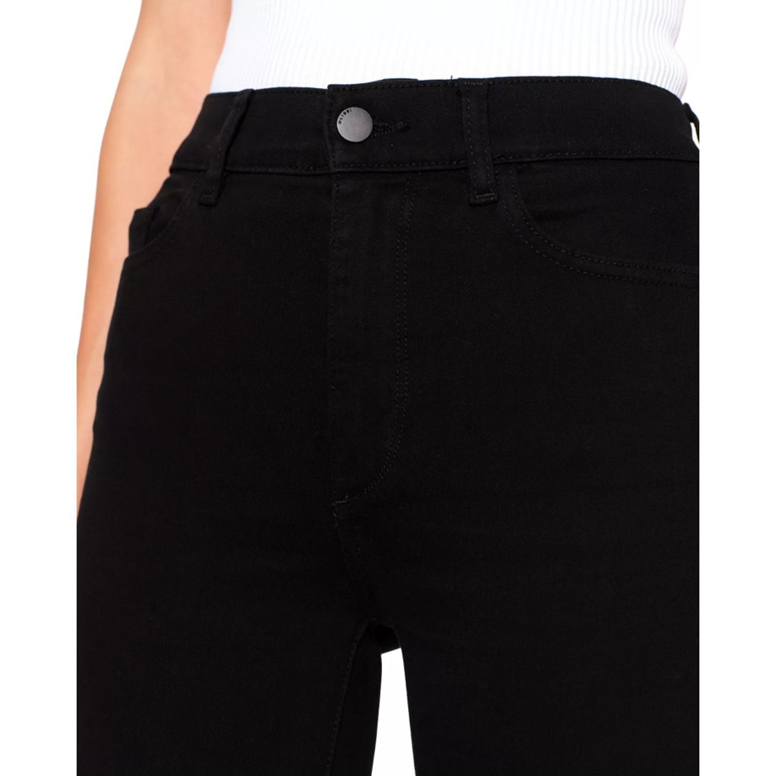 DL1961 DL1961 Women Henderson Black Bootcut Crop Jeans Size 28 Size 28" / US 6 / IT 42 - 4 Thumbnail