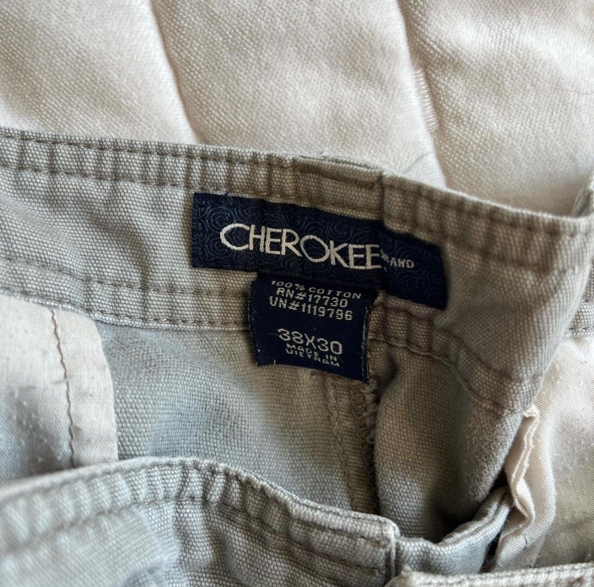 Vintage 38x30 Baggy Cherokee Tan Lightweight Pants Size US 38 / EU 54 - 3 Thumbnail