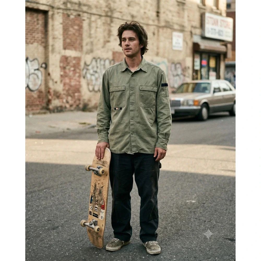 Levi's Vintage Clothing Vintage 90s Levis L2 Heavy Utility Work Shirt Olive Green L Size US L / EU 52-54 / 3 - 1 Thumbnail