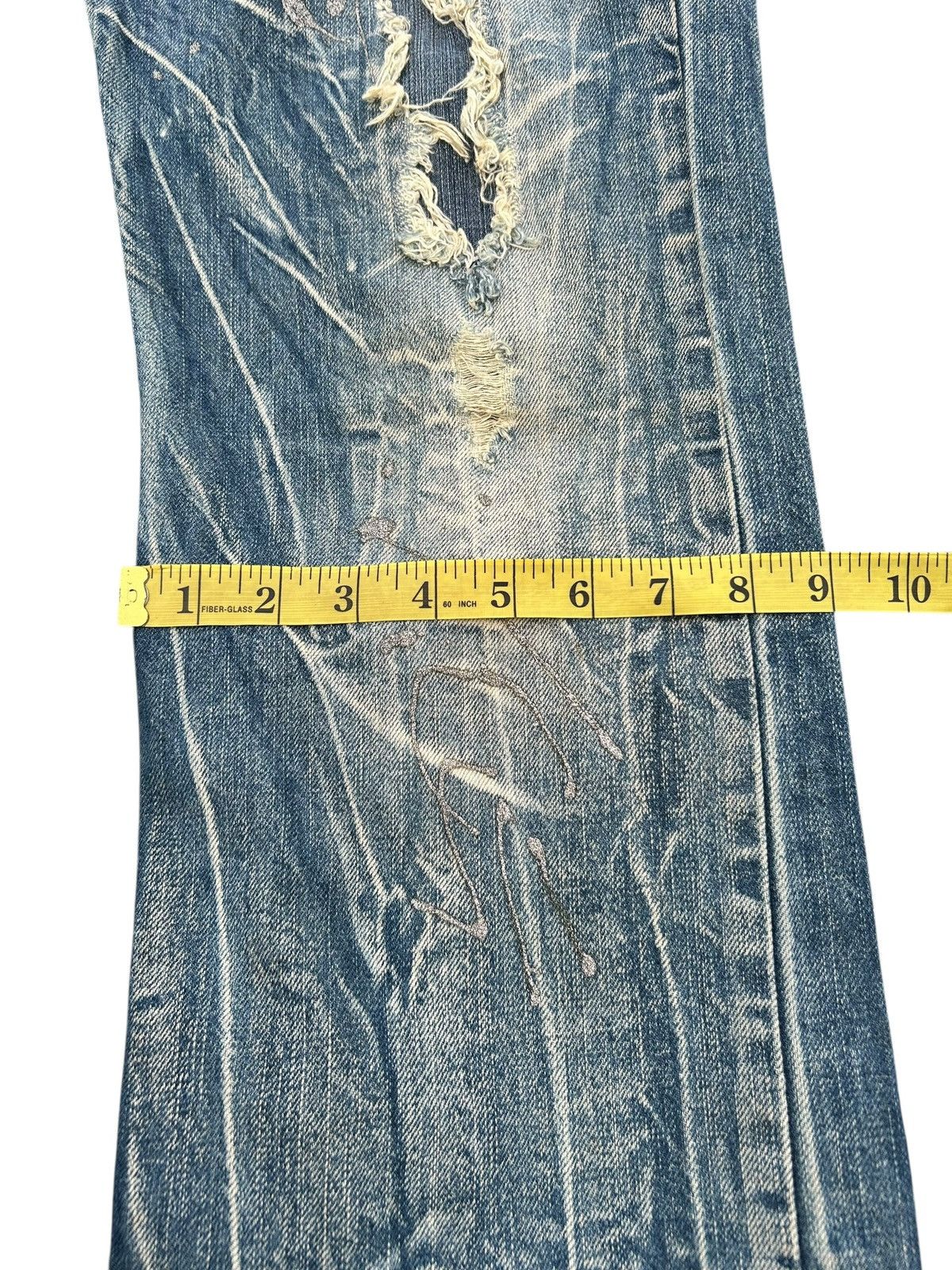 Kapital × Undercover × Vintage Japanese Nylaus Distressed Punk Bondage Denim Jeans Size US 33 - 17 Thumbnail