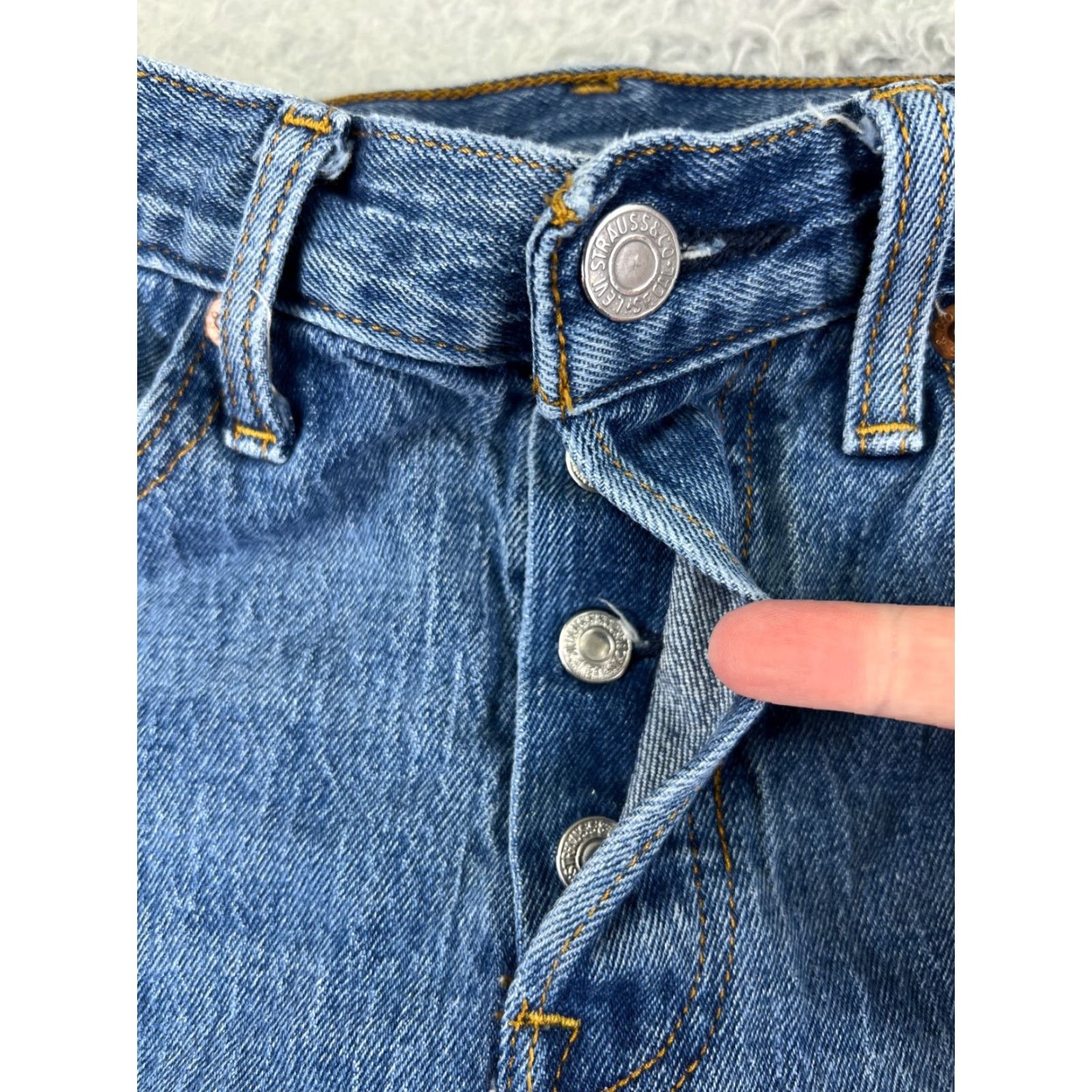 Levi's Levis Premium Jeans Womens 28 Blue Denim White Oak Cone Button Fly 26x26 Levi's Jeans Size 28" / US 6 / IT 42 - 5 Thumbnail