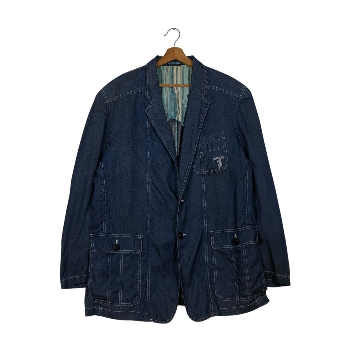 Japanese Brand 🔥VINTAGE DENIM CHORE WORKER JACKET MONTEREY& CARMEL KAPITAL Size US L / EU 52-54 / 3 - 3 Thumbnail