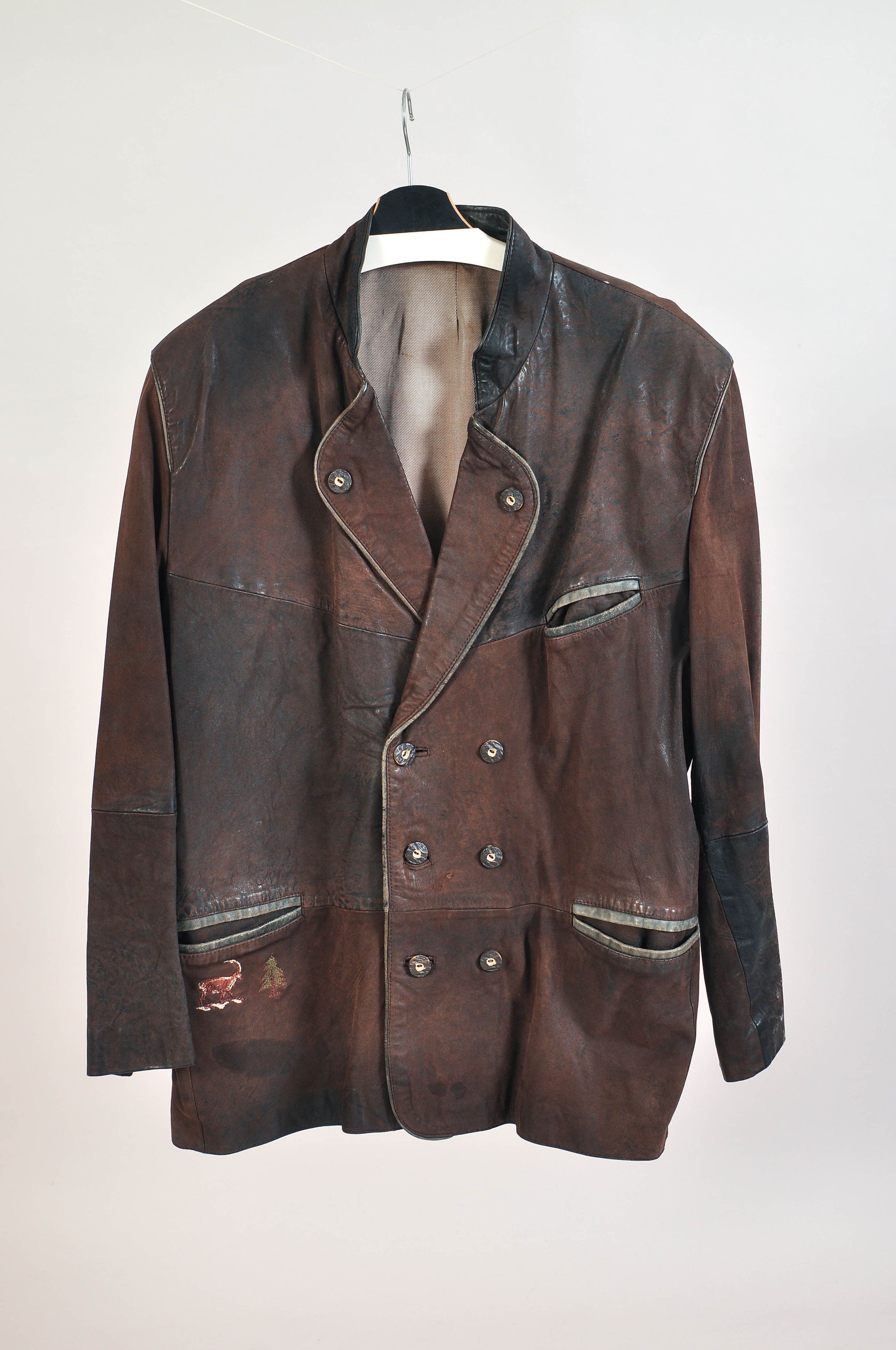 Other Vintage 90s Suede Leather Double Breasted Jacket Size US XXL / EU 58 / 5 - 1 Thumbnail