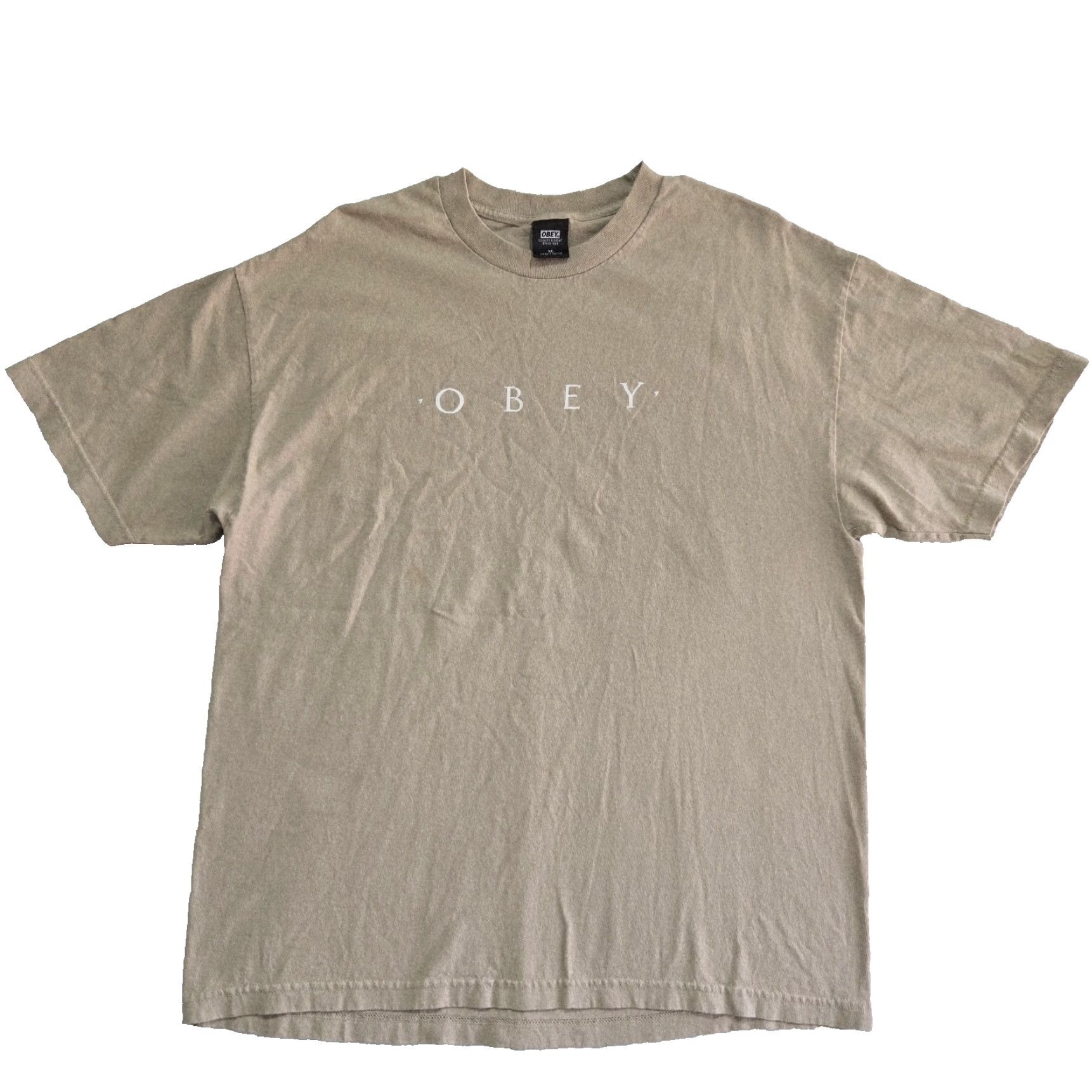 Obey OBEY Shirt Mens T-Shirt Brown Medium Short Sleeve Graphic Print Cotton Size US M / EU 48-50 / 2 - 2 Thumbnail