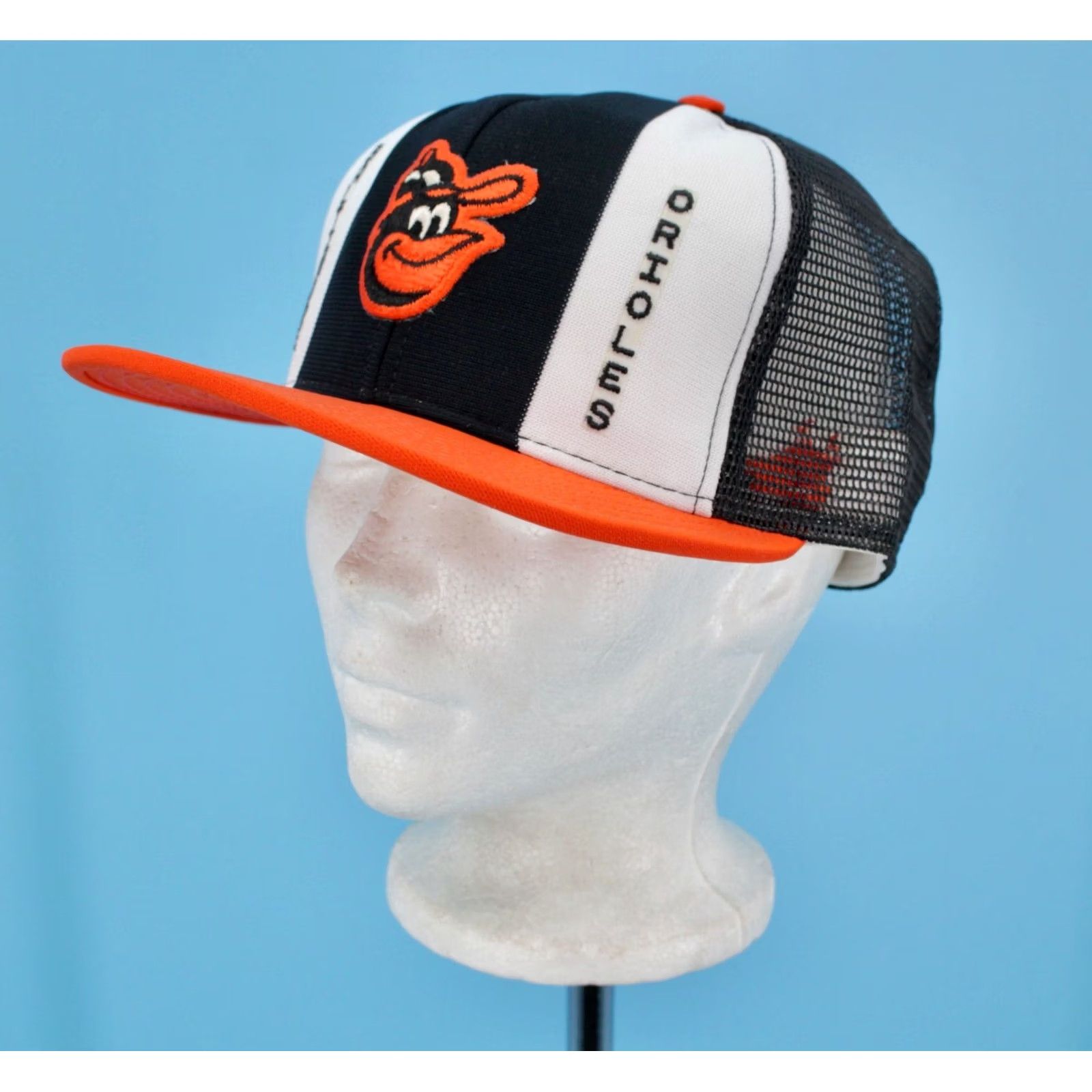 Vintage VINTAGE Baltimore Orioles Cap Hat Lucky Stripes AJD Snapback 1980s 1990s Black Adjustable Size ONE SIZE - 2 Thumbnail