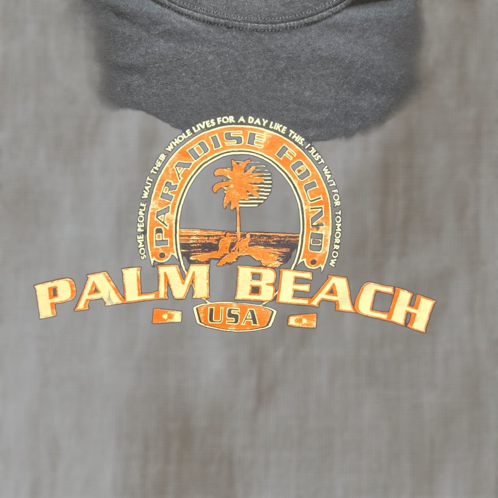 Gildan Gildan Shirt Adult Large Blue Palm Beach Paradise Found Beach Theme T-Shirt Mens Size US L / EU 52-54 / 3 - 1 Thumbnail