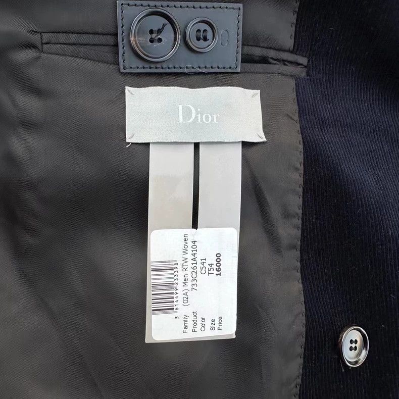 Dior Dior 18fw corduroy double-breasted cuffline white line suit Size 54R - 3 Thumbnail