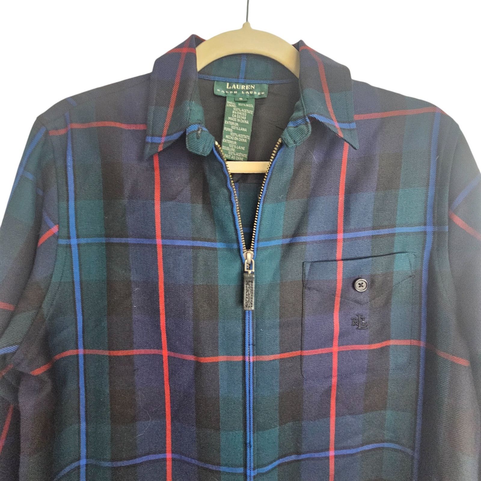 Lauren Ralph Lauren Vintage Lauren Ralph Lauren Womens Wool Shacket Dark Preppy Size S / US 4 / IT 40 - 2 Thumbnail
