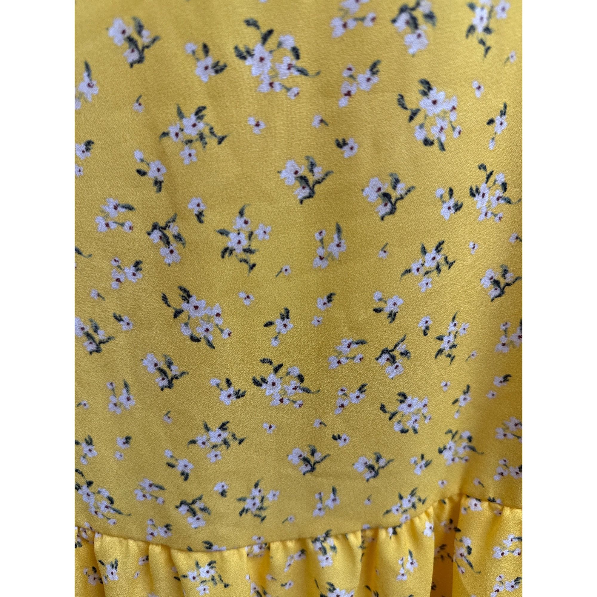 Other Yellow Floral Ruffle Sleeve Sundress - XL Women's Summer Cas Size XL / US 12-14 / IT 48-50 - 5 Thumbnail