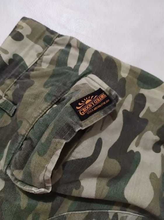 Japanese Brand Groovy Colours Camo Cargo Multipocket Tactical Pants Size US 29 - 9 Thumbnail