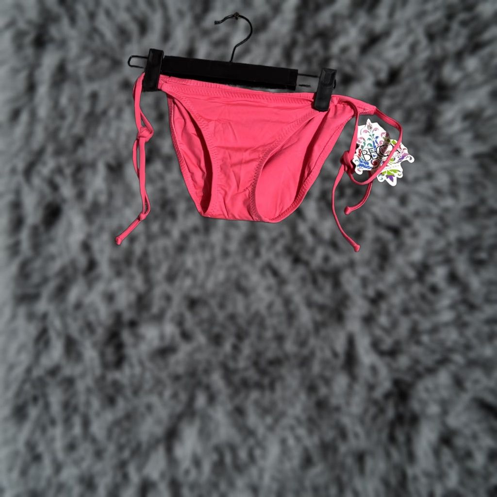 Vintage BECCA Bikini Bottom Womens XS Coquette Chic Beachy Swimwear Y2K Style Hot Pink Size 26" / US 2 / IT 38 - 1 Thumbnail