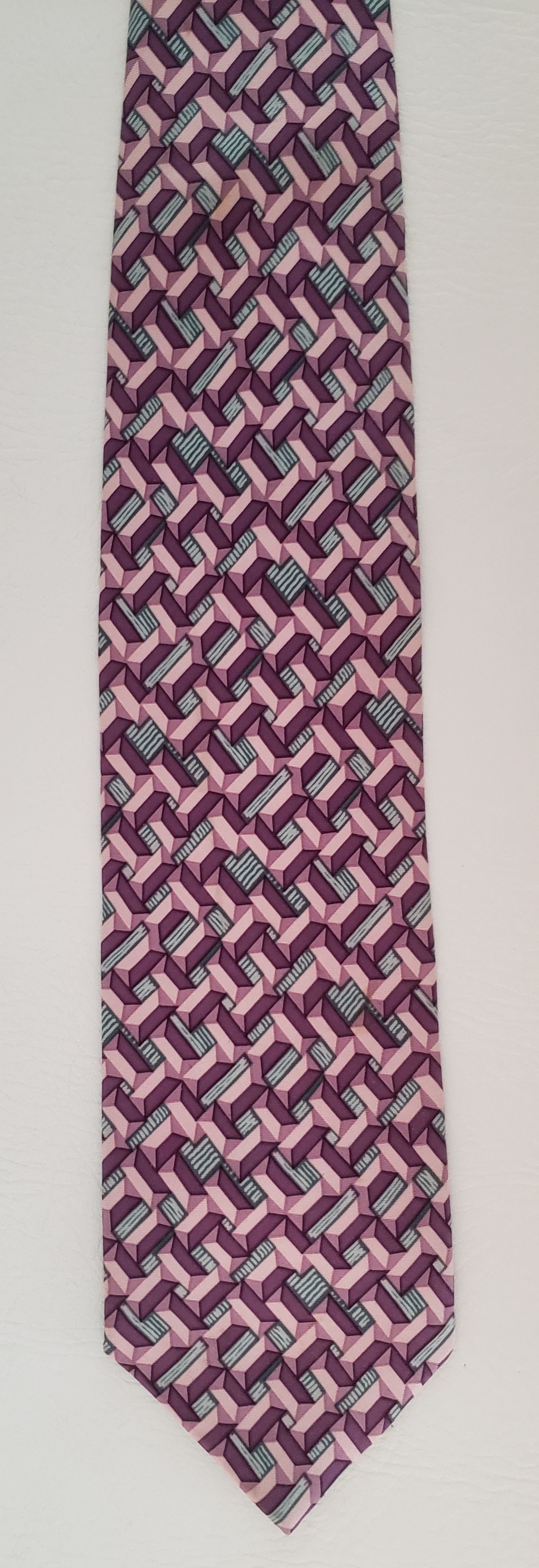 Pierre Balmain Pierre Balmain neck tie pink purple silk 1980s Size ONE SIZE - 4 Thumbnail