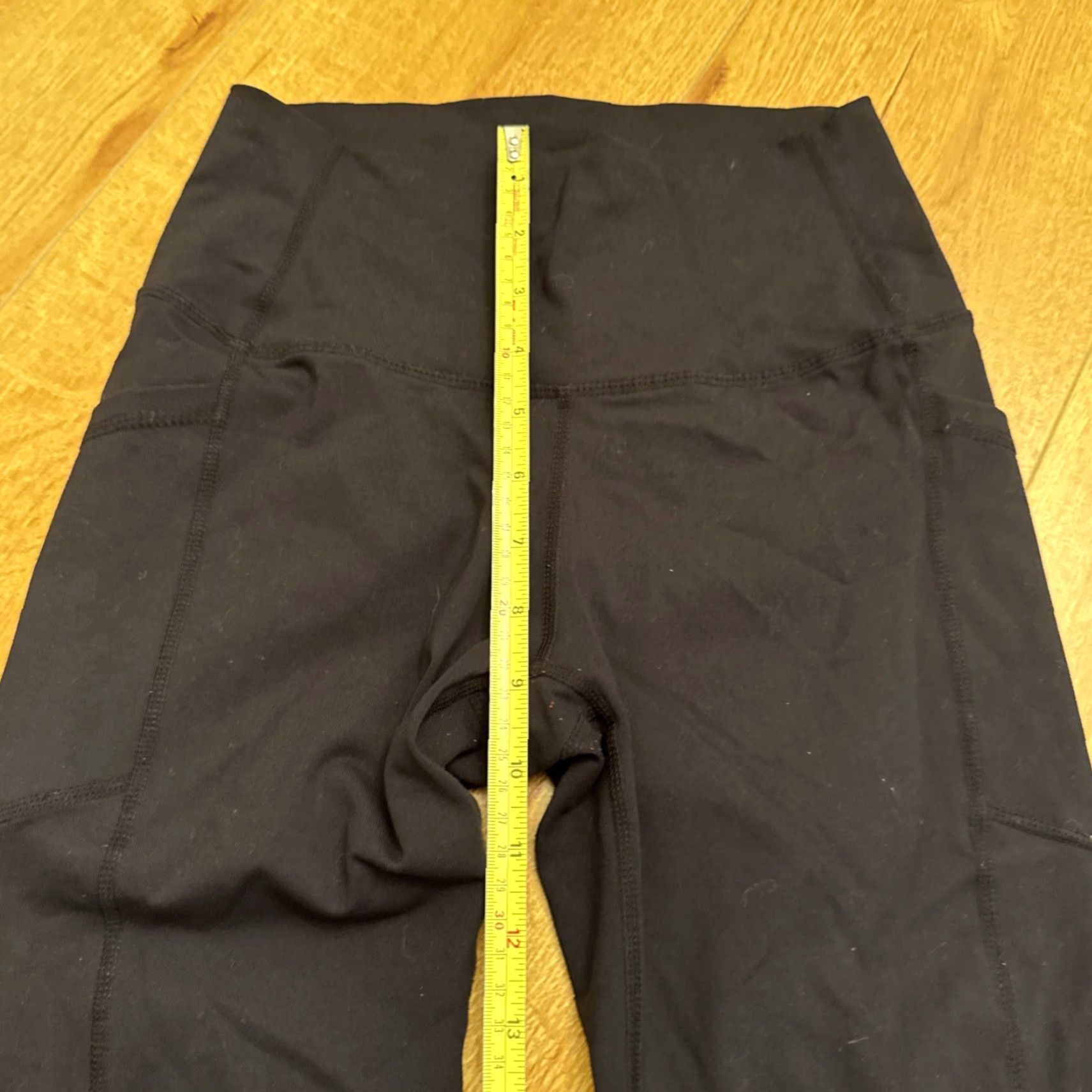 Vintage Buff Bunny Leggings Women's High-Waisted Compression Full Length Side Pockets Small Black Workout Gym Size 28" / US 6 / IT 42 - 5 Thumbnail