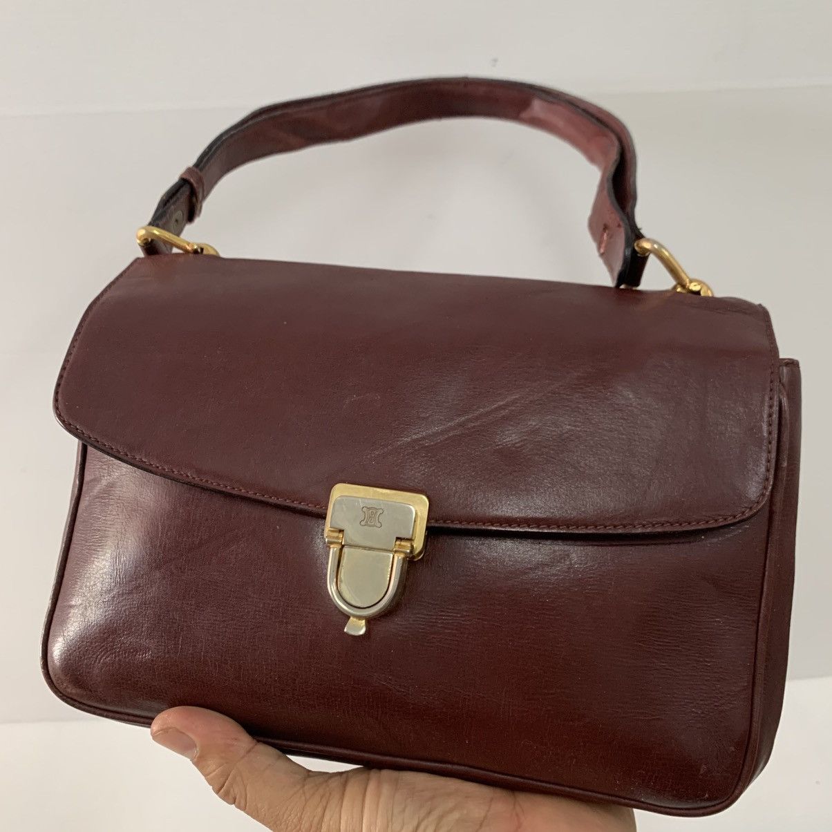 Celine Celine Box Vintage Leather Handbag Size ONE SIZE - 2 Thumbnail