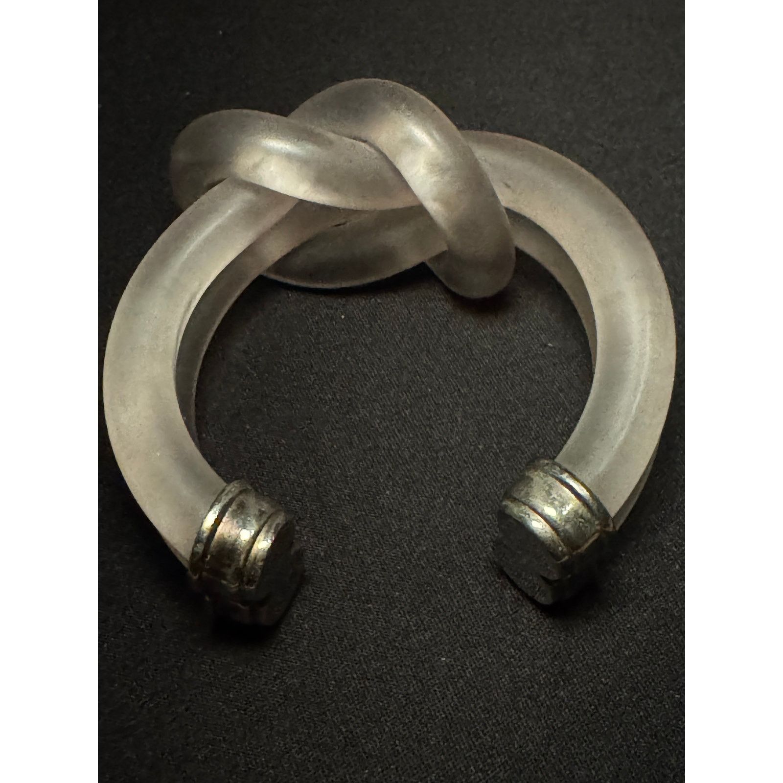 Other Frosted Lucite Pretzel Knot Cuff Bracelet Dorothy Thorpe? Size ONE SIZE - 4 Thumbnail