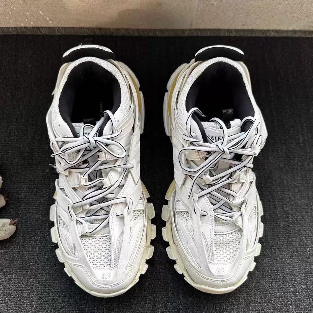 Balenciaga Balenciaga White Track Sneakers 42 90 New Size US 9 / EU 42 - 4 Thumbnail