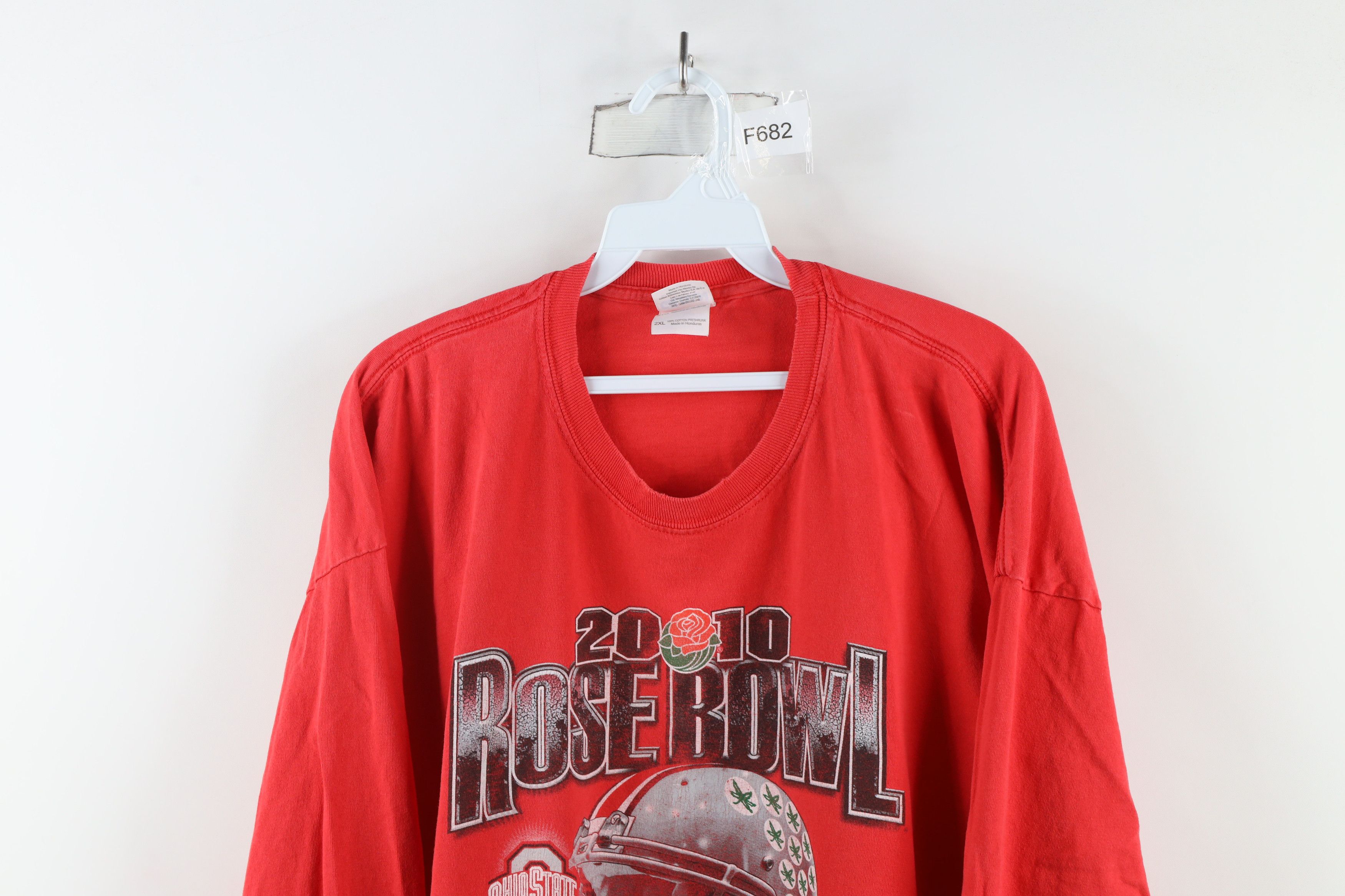 Vintage Y2K 2010 Rose Bowl Ohio State University Football T-Shirt Size US XXL / EU 58 / 5 - 2 Thumbnail