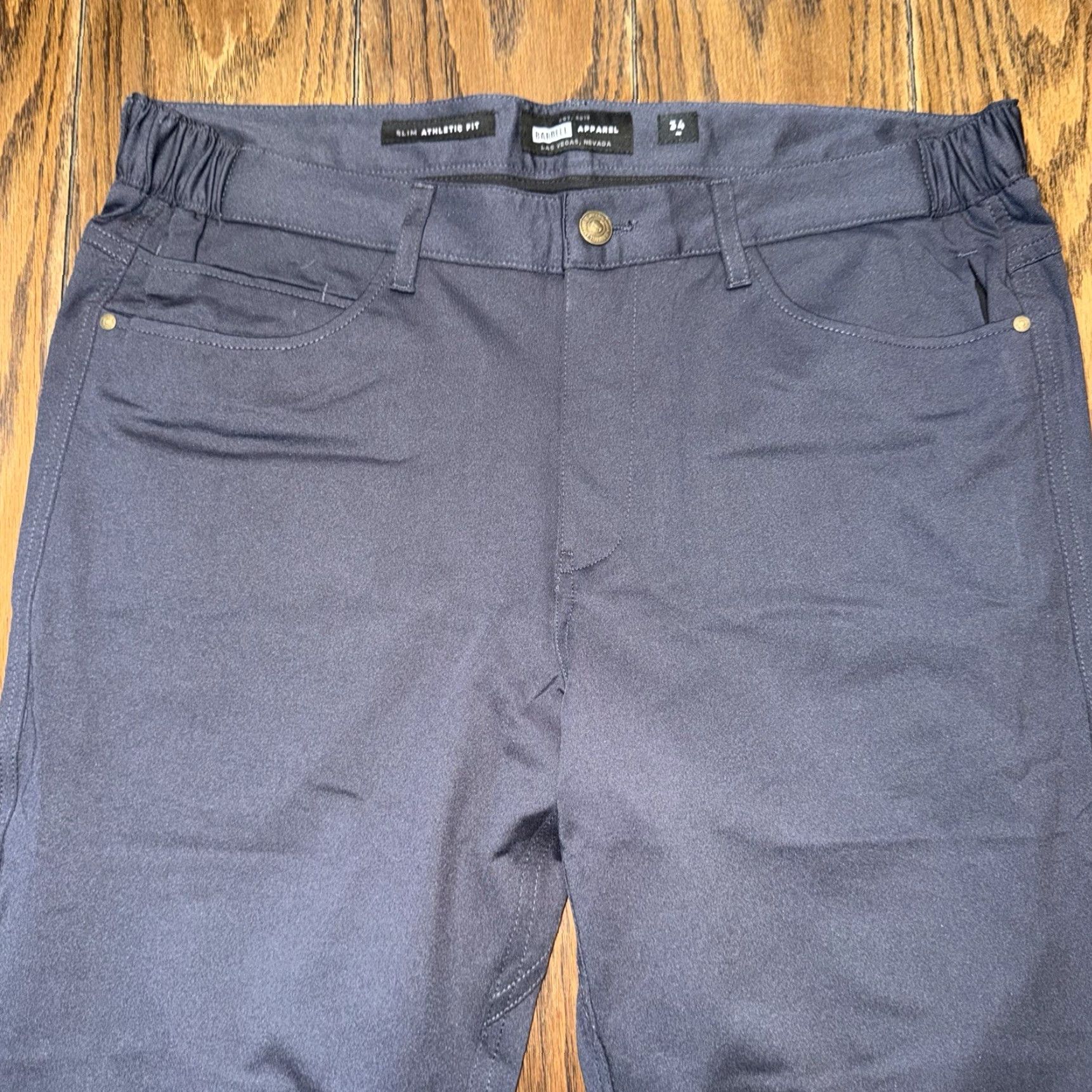 Vintage Barbell Men’s 34x31 Performance Pants Slim Fit Blue Size US 34 / EU 50 - 3 Thumbnail