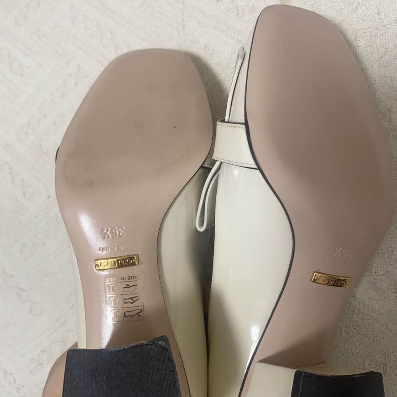 Gucci Gucci White Fringe Heel Shoes - Size US 6.5 / EU 39-40 - 4 Thumbnail