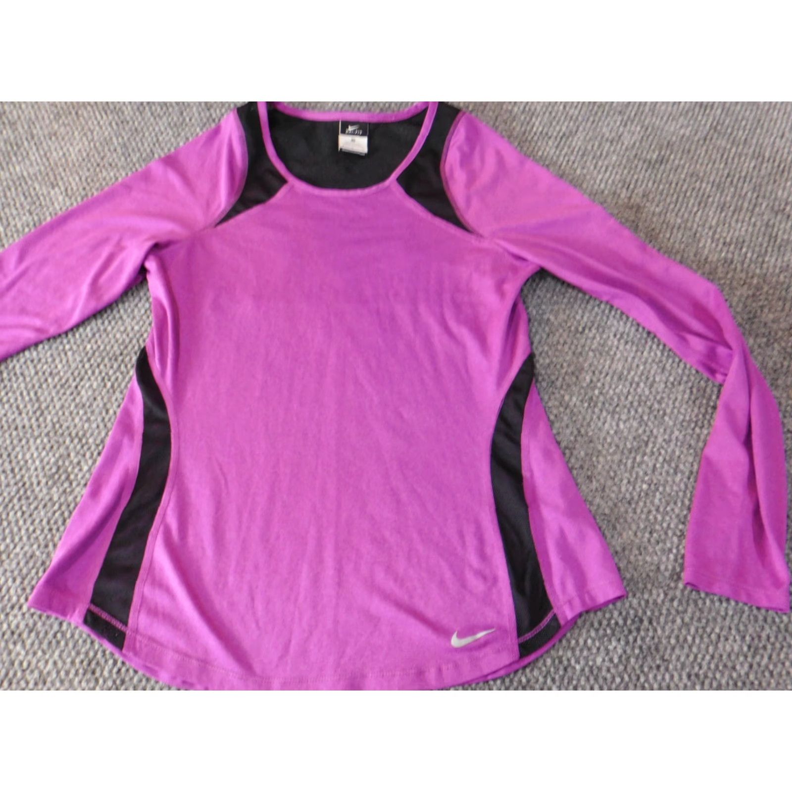 Nike Nike Womens Shirt S Purple Dri-Fit Stretch Pullover Logo T-Shirt Active Running Yoga Short Sleeve? Size S / US 4 / IT 40 - 3 Thumbnail