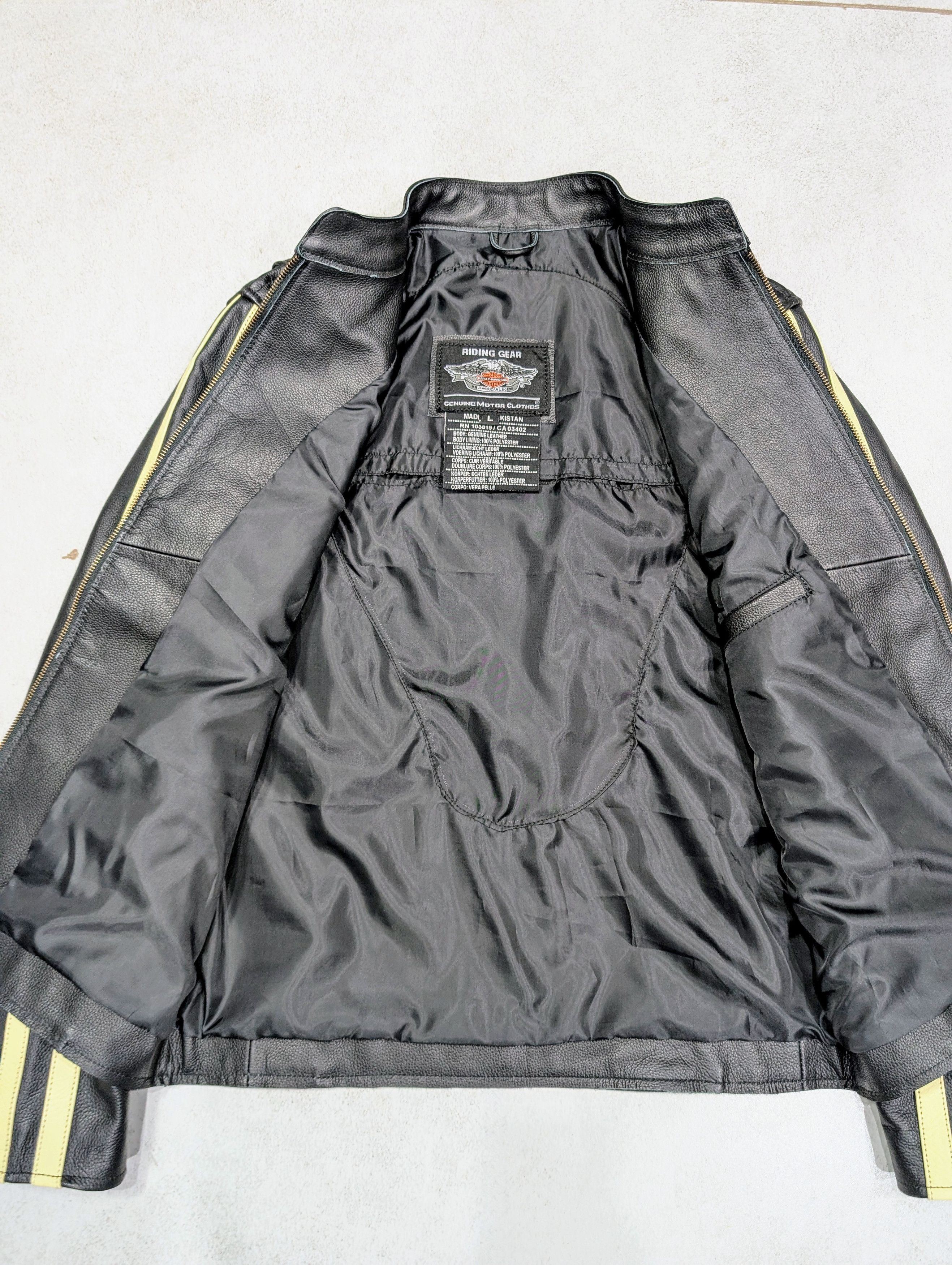 Vintage 💥 Harley Davidson 💥 RARE Leather Jacket Racing Biker Size US M / EU 48-50 / 2 - 4 Thumbnail