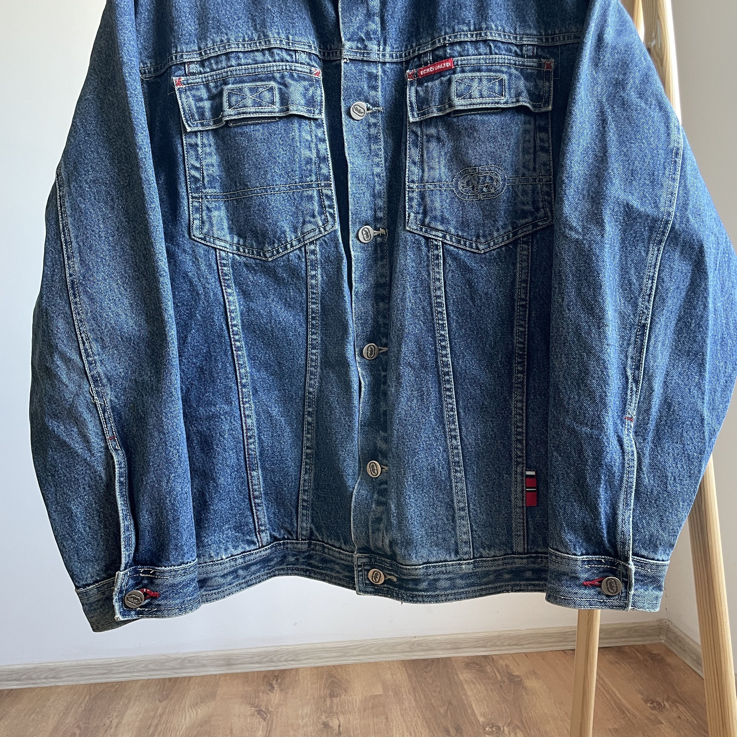 Ecko Unltd. Ecko Unltd Vintage Y2K 00's Denim Trucker Jacket Size XL Size US XL / EU 56 / 4 - 4 Thumbnail