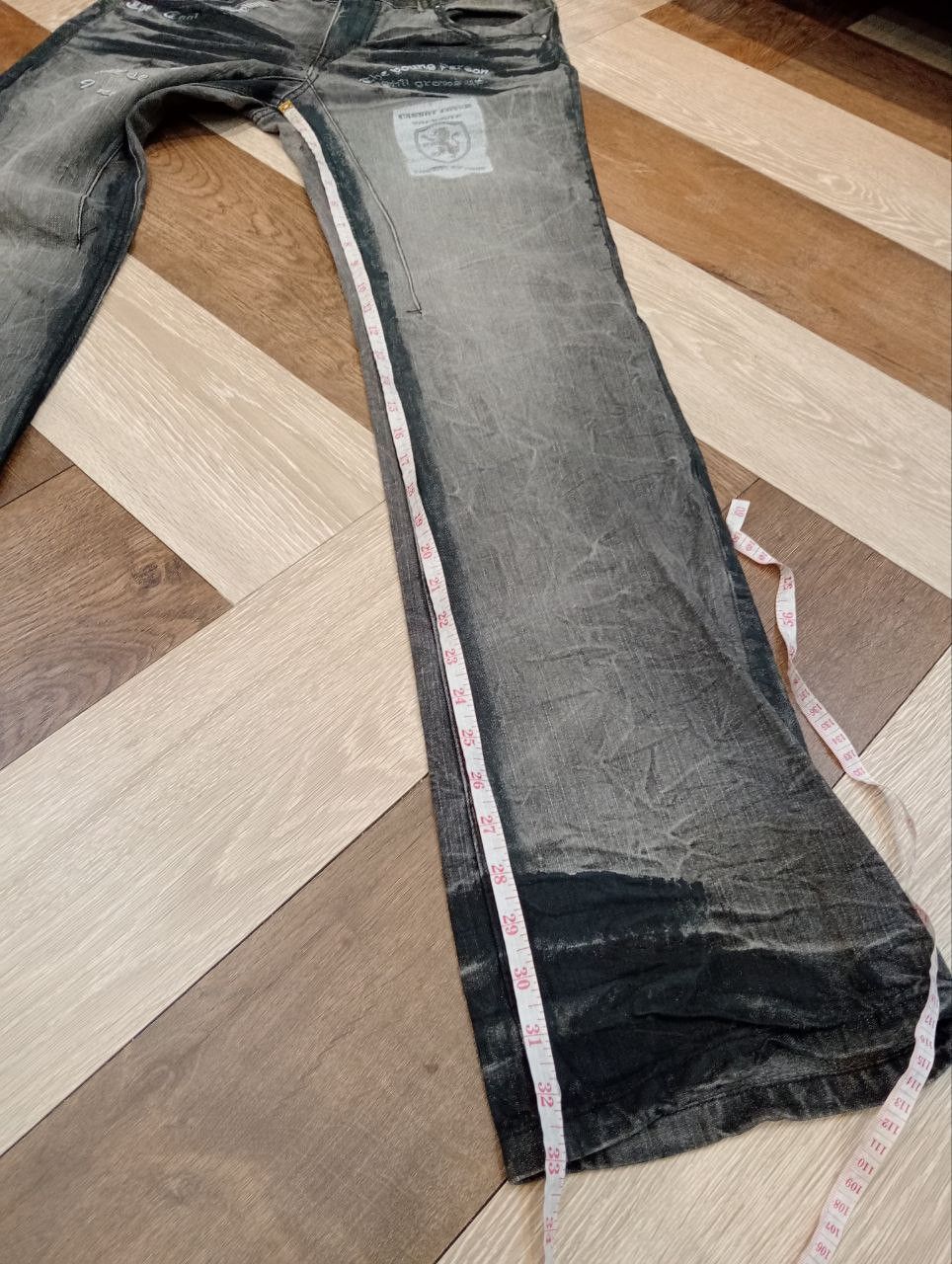 LOWBOX JAPANESE LOWBOX DISTRESSED LOOK FLARED PANTS - SIZE 84 Size US 32 / EU 48 - 14 Thumbnail