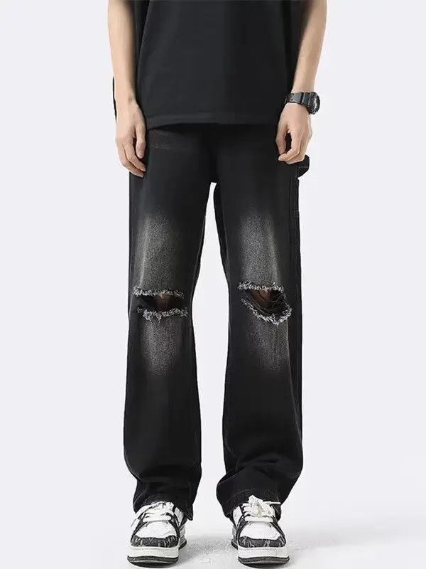 Japanese Brand Retro loose ripped high street jeans Size US 32 / EU 48 - 4 Thumbnail
