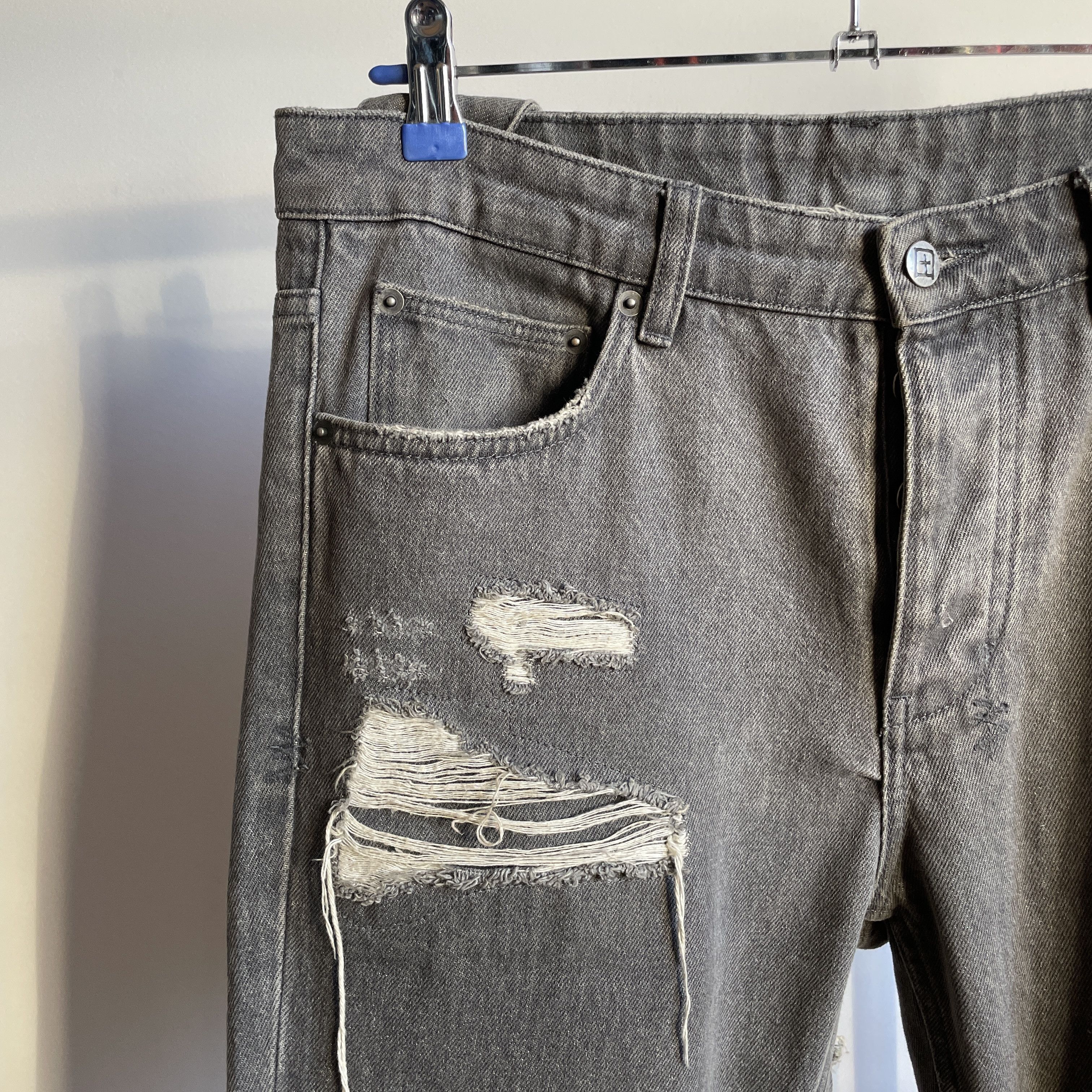 Ksubi Ksubi Chitch Fire Starter Distressed Gray Denim Size 32 Size US 32 / EU 48 - 7 Thumbnail