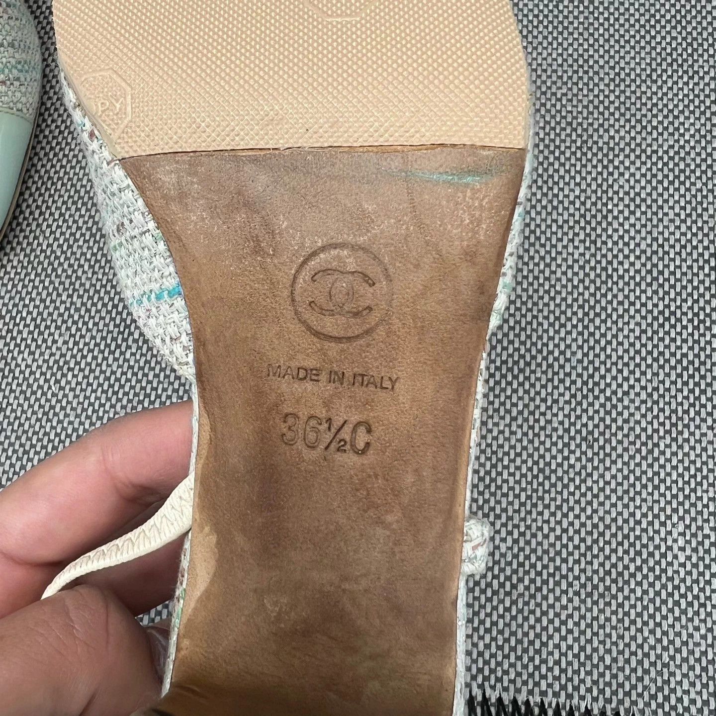 Chanel Chanel tweed paneled block heel pumps women's new Size US 5.5 / IT 35.5 - 9 Thumbnail