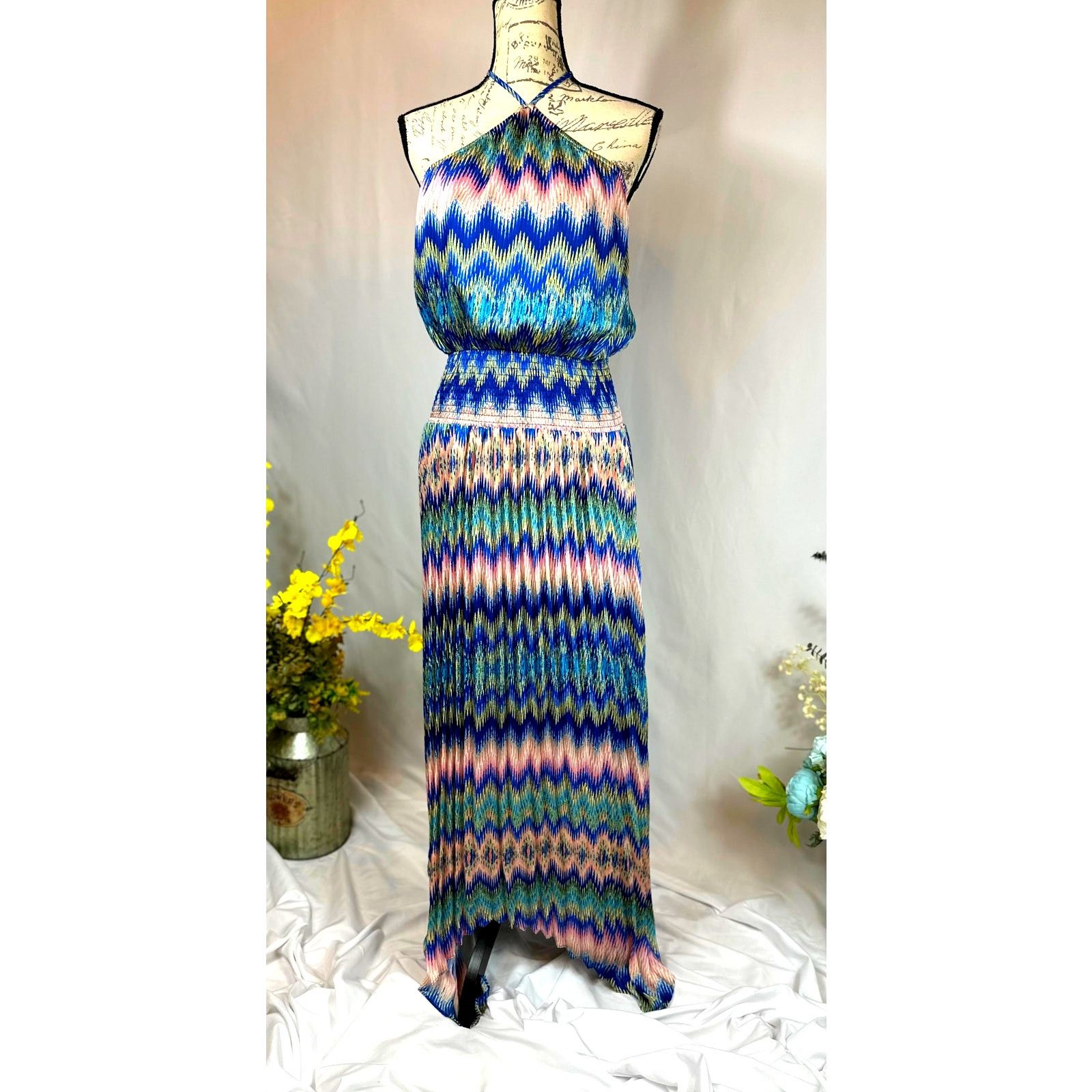Ramy Brook Ramy Brook Giana Chevron-Print Handkerchief Maxi Dress S Size S / US 4 / IT 40 - 10 Thumbnail