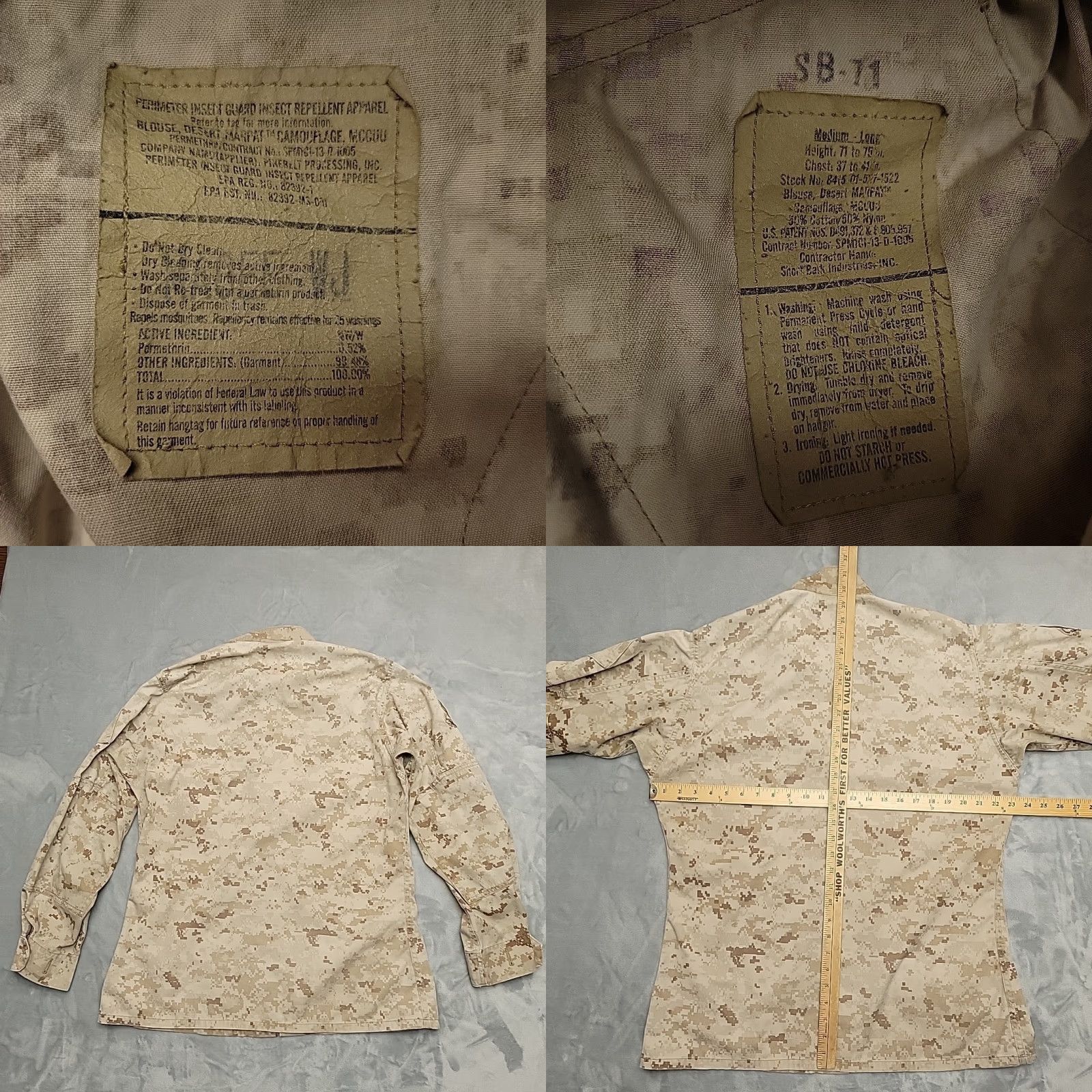 Vintage VTG USMC Combat Shirt Mens M Desert MARPAT Military Tactical Shirt Size US M / EU 48-50 / 2 - 8 Thumbnail