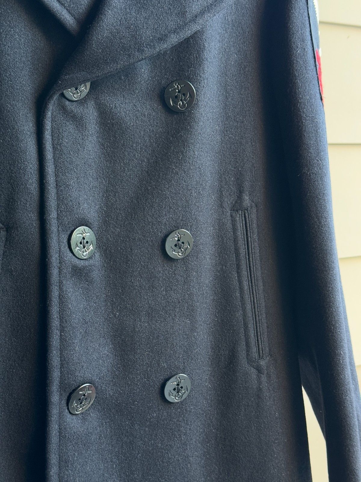 Vintage 1974 Vintage US Navy Wool Pea Coat Military Archive 38L Size US M / EU 48-50 / 2 - 5 Thumbnail