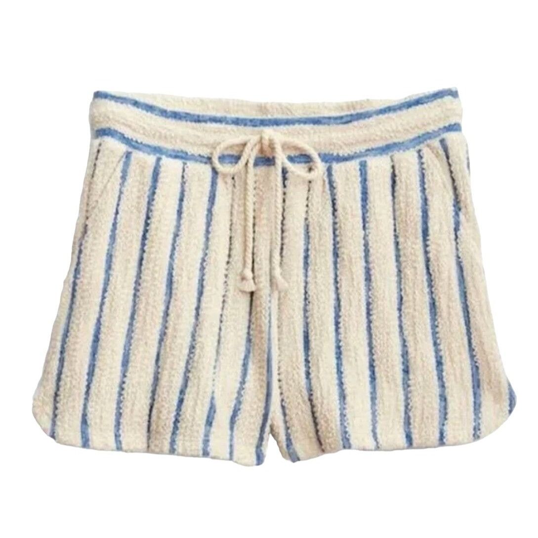 Faherty Faherty Pacífica Terry Shorts Stripes Cream Blue Pockets Dra Size 27" / US 4 / IT 40 - 10 Thumbnail