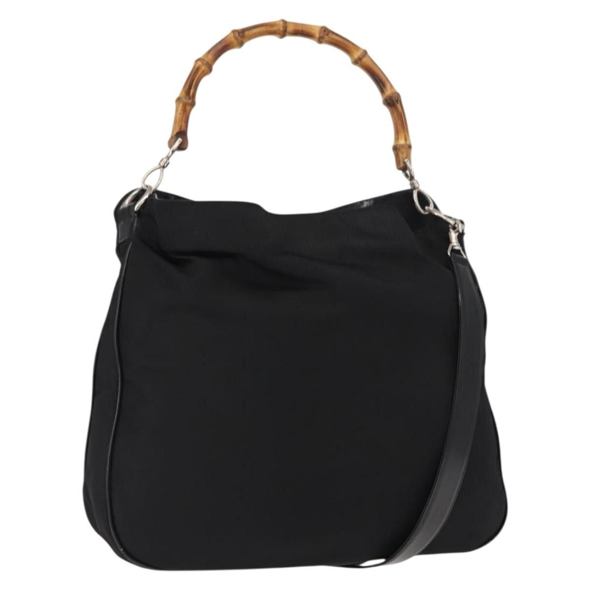 Gucci Gucci Vintage Bamboo Handle Nylon Size ONE SIZE - 1 Thumbnail