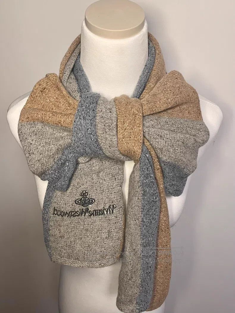 Vivienne Westwood Vivienne Westwood Color Blocked Woolen Scarf Size ONE SIZE - 2 Thumbnail
